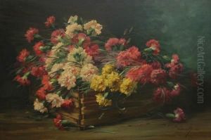 Basket With Carnations