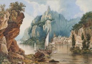 Salmon Fishery On The Rhine by Christian Georg Schuttz II