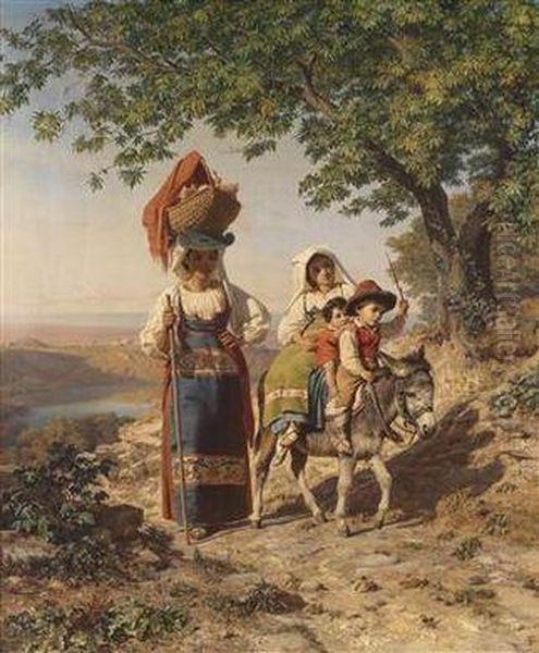 Idyllic Scene At Lake Nemi - view 1