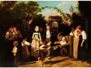 Empfang Des Hochzeitspaares by Theodor Christoph Schuz