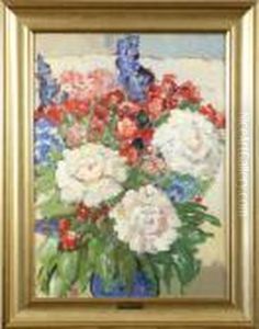 Blomsterstilleben by Eigil Schwab
