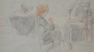 Study Of Women At Needlework
