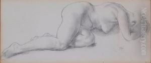 Reclining Nude by Randolph Schwabe