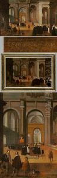 "kirchen-interieur" Mit Reicher Personenstaffage - view 1