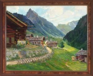 Sommer In Gerstruben Mit Blick Zur Hofats by Fritz Schwaiger