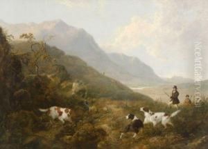 Shooting In A Moorland Landscape by Charles Henry Schwanfelder