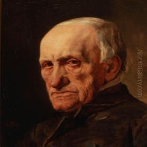 Studiehoved Af En Gammel Mand by Frans Schwartz