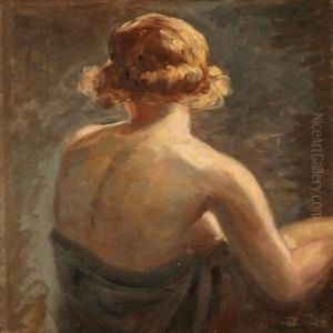 A Female Model Seen From The Back by Frans Schwartz