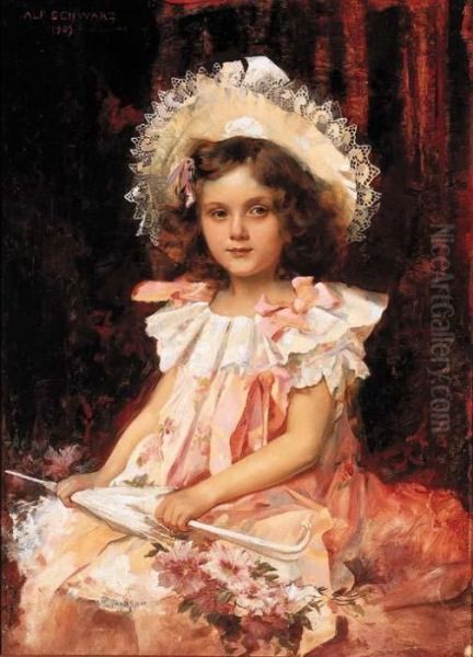 Portrait Of A Young Girl With Parasol - view 1