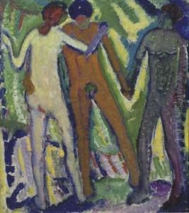 Three Standing Figures by Mommie Schwarz