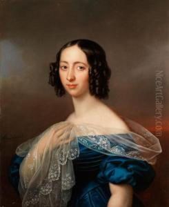 Portrait Einer Vornehmen Dame by Karl Gottlieb Schweikart
