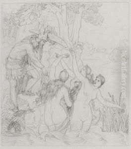 Vier Szenen Aus Dem Nibelungenlied. by Cajetan Schweitzer