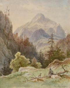 Blick Auf Den Otscher by Josef Schwemminger