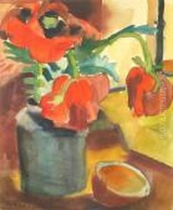 A Still Life With Poppies by Martel Schwichtenberg
