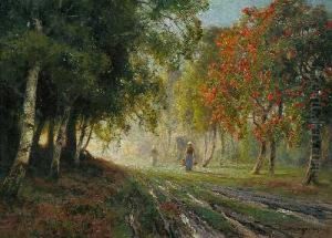 Zwei Bauerinnen Auf Dem Heimweg by Friedrich Wilhelm Schwinge