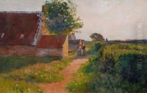 An Einem Dorfweg Auf Schiermonnikoog by Friedrich Wilhelm Schwinge