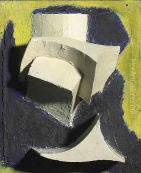 Ohne Titel (bewegtes Weis Auf Blau Und Gelb) - view 1