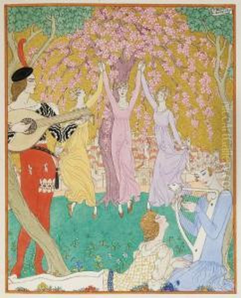 Illustrations De George Barbier Gravees Sur Bois Par Pierre Bouchet. - view 1