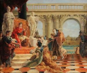 Scena Classica Sullo Sfondo Diroma by Giuseppe Sciuti