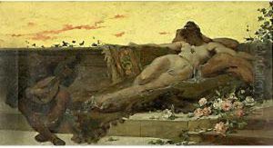 Nell'alcova by Eugenio Scomparini