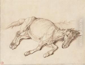 A Horse Lying Down by Sinibaldo Scorza