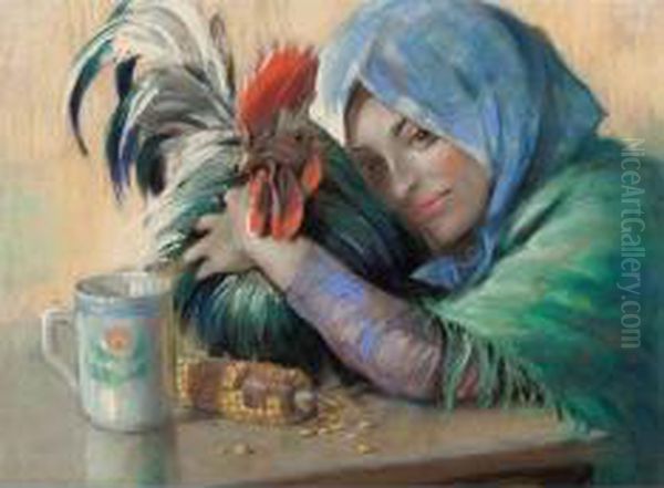 Fanciulla Con Gallo - view 1
