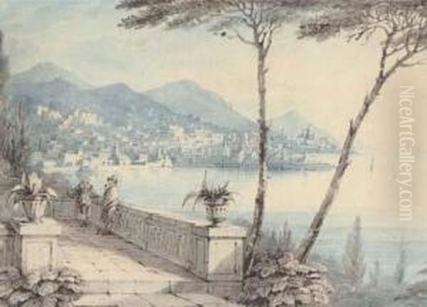 Genoa From The Villa Durazzo (illustrated); And Sepolero Di Ceciliametella - view 1