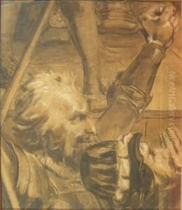 Study Of Soldiers by David Scott