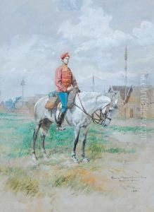 Russian Hussar by Georges Bertin, Dit Scott De Plagnolles