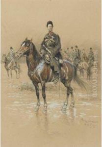Officier Russe A Cheval