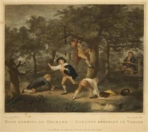 Boys Stealing In An Orchard by Edmund Scott