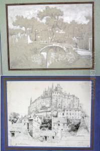 Vue Du Mont Saint-michel by Henri Louis Scott