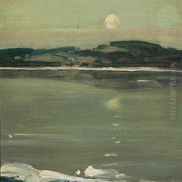 Coastal Scene In Moonlight - view 1