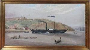 The Inaugural Voyage Of The Paddle Steamer Industry
