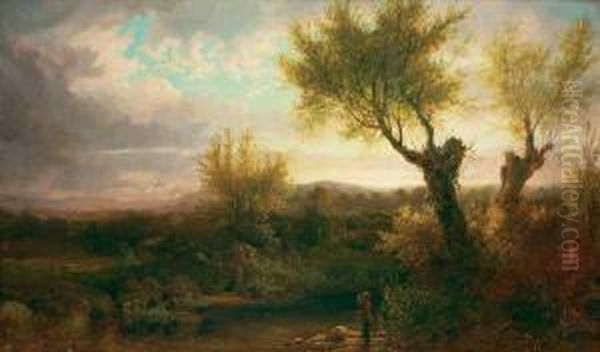 Fisherman At Dusk - view 1
