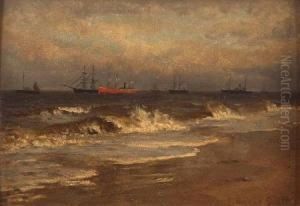 The Red Boat (see Label Verso) by Robert Bagge Scott