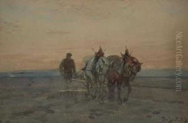 Ploughing, Evening - view 1