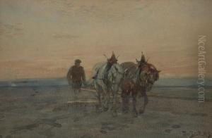 Ploughing, Evening by Tom Scott
