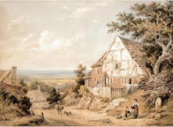 Haslemere, Surrey; Landscape With A Windmill - view 1