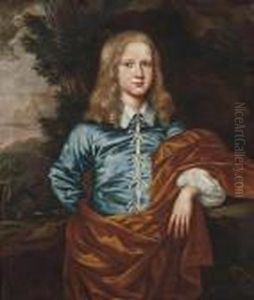 Portrait Of A Boy, Traditionally Identified As Lord David Hay (1656-1726) Of Belton House, Nr. Dunbar, Scotland, Three-quarter-length, In A Blue Coat And A Rust Shawl, Standing In A Wooded Landscape Portrait Of A Boy, Traditionally Identified As Lord David Hay (1656-1726) Of Belton House, Nr. Dunbar, Scotland, Three-quarter-length, In A Blue Coat And A Rust Shawl, Standing In A Wooded Landscape