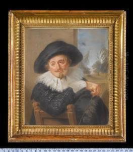 Isaac Abrahamsz Massa, Seated On A Wood Chair
