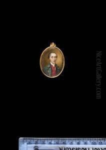 Daniel Battye, Wearing Green Coat With Gold Trim, Red Waistcoat And White Cravat. by James Scouler