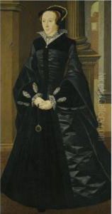 Portrait Of A Lady, Probably Lady Margaret Douglas (1515-1578) by William Scrots