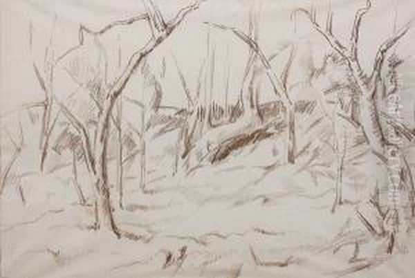 Autumn Trees On Hill - view 1