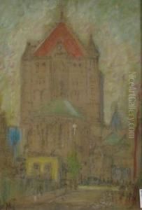 Downtown Street Scene by John Albert Seaford