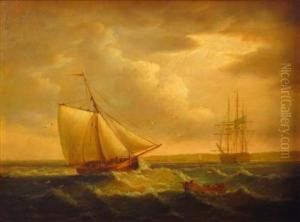 Boats Off The Coast by Francis Sears