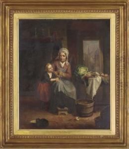 The Knitting Lesson by Catherine Seaton Forman Swift