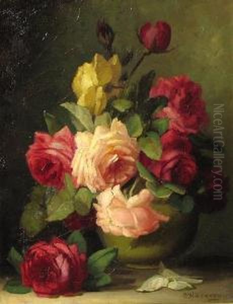 A Still Life Of Roses In A Vase - view 1