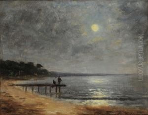 Notturno Francese Con Figure Sul Pontile