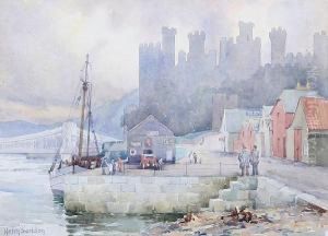 Fishing Jetty At Conway, Before Conwaycastle